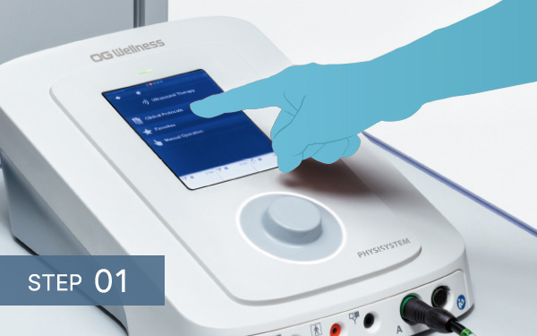 PHYSISYSTEM CT-7 step 1 protocol selection